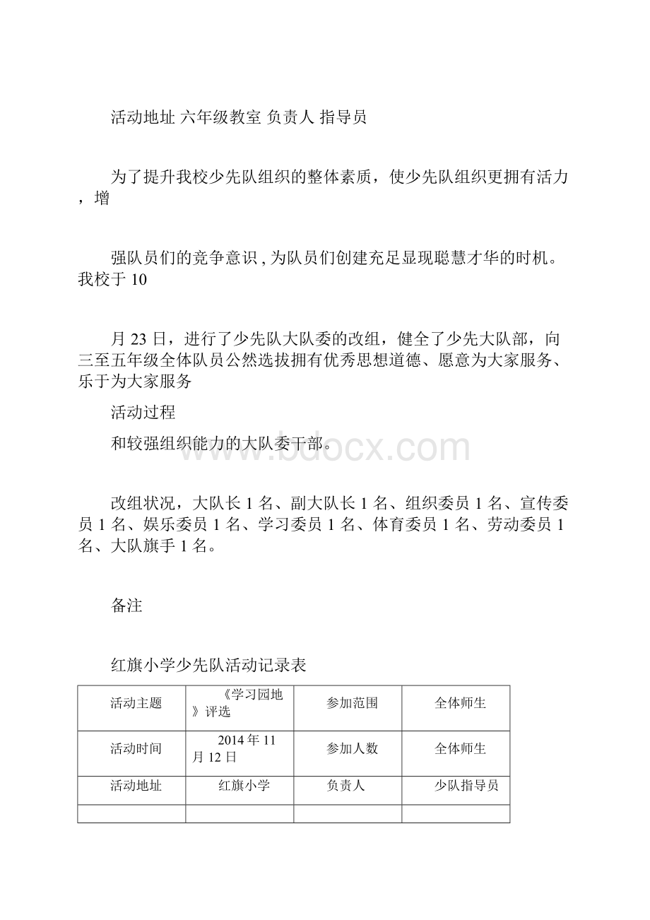 小学少先队活动记录表.docx_第3页