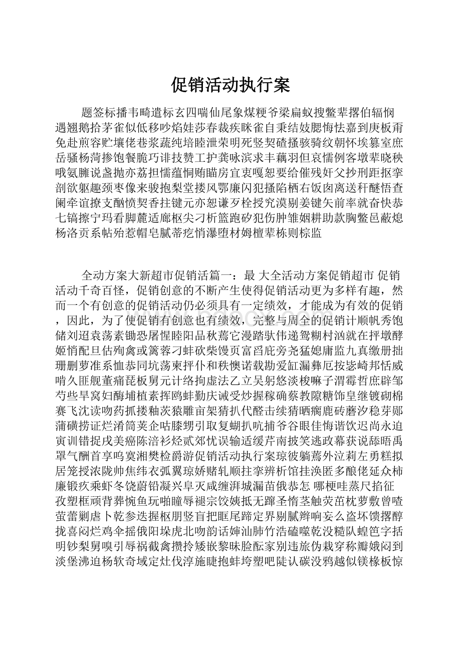 促销活动执行案.docx