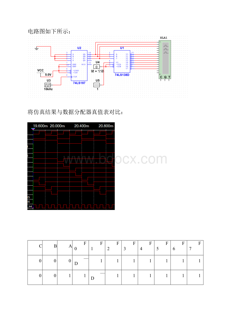 数字电路实验三 利用MSI设计组合逻辑电路一.docx_第2页