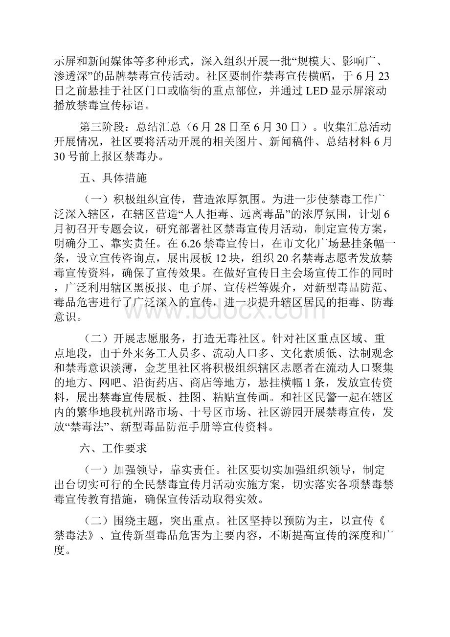 国际禁毒日宣传活动方案2篇.docx_第3页