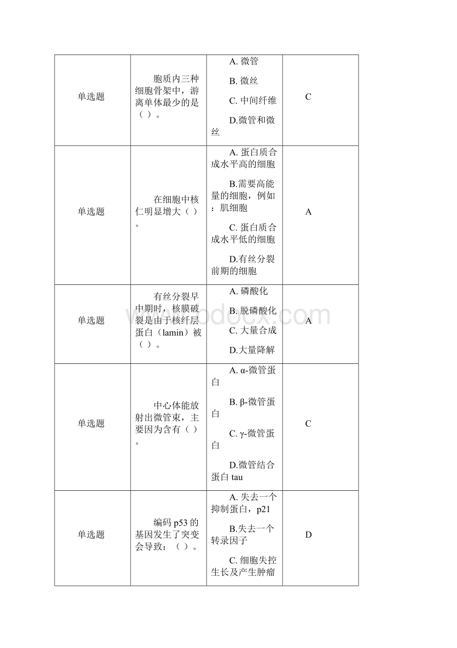 细胞生物学课后练习辅导资料.docx_第3页