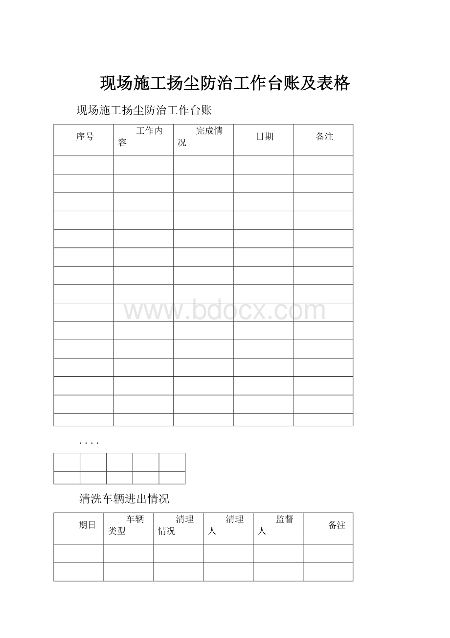 现场施工扬尘防治工作台账及表格.docx