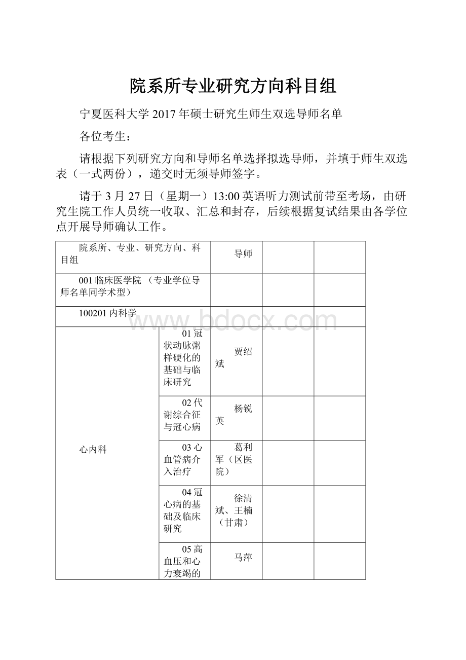 院系所专业研究方向科目组.docx