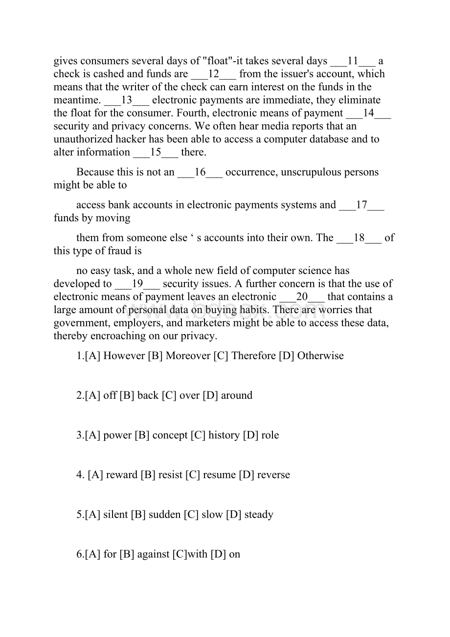 MBA英语真题与答案解析.docx_第2页