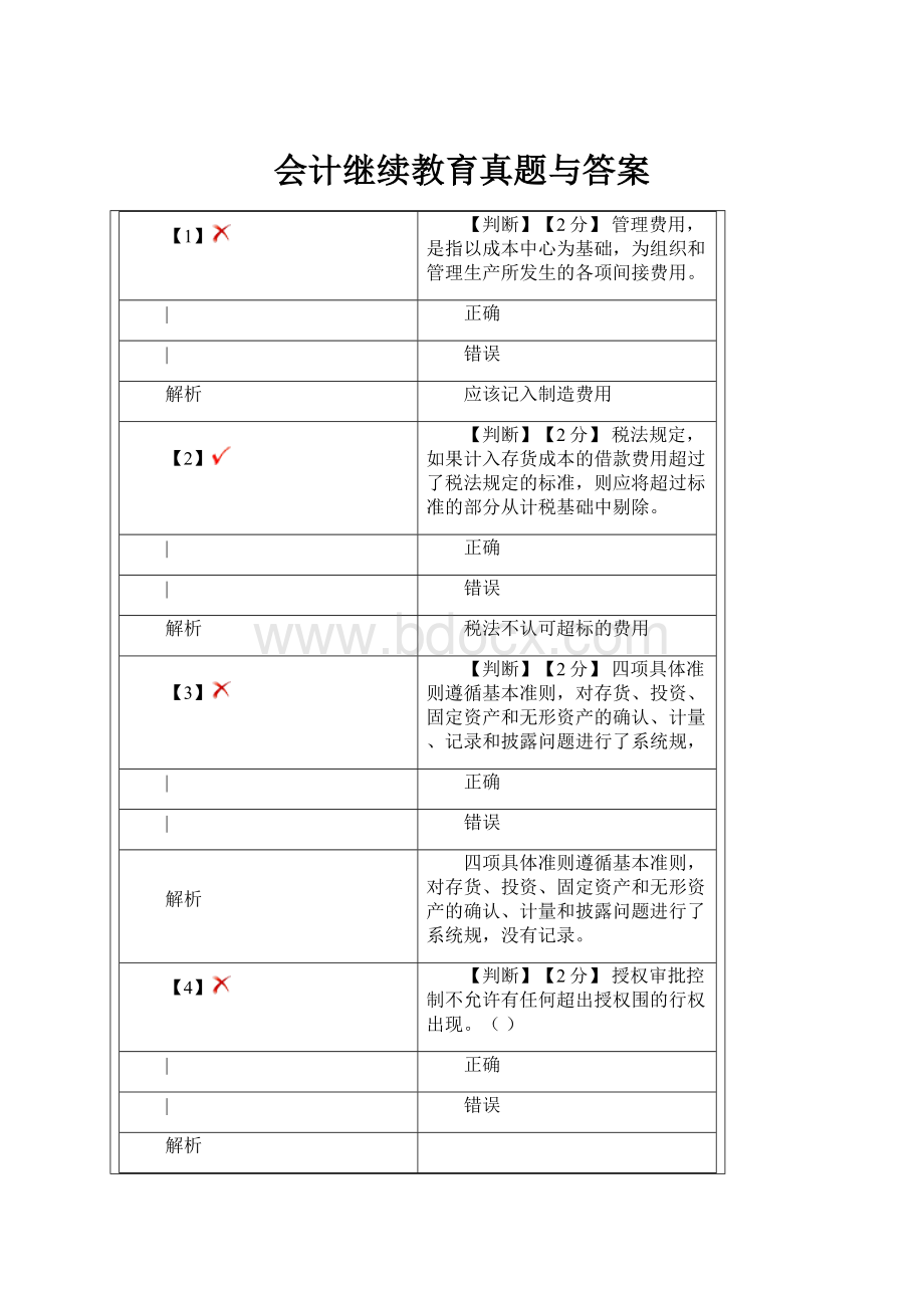 会计继续教育真题与答案.docx