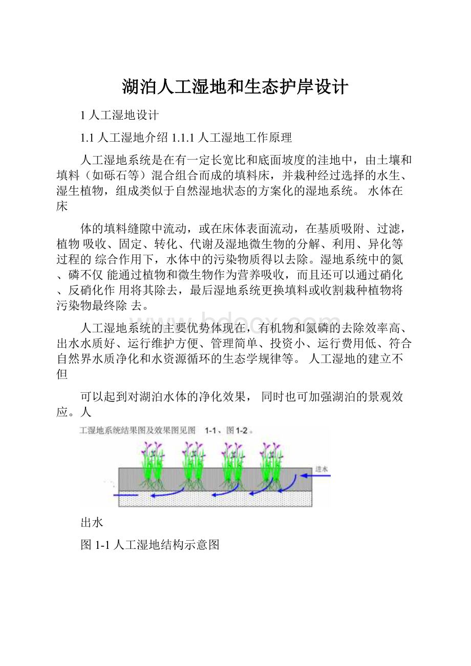 湖泊人工湿地和生态护岸设计.docx