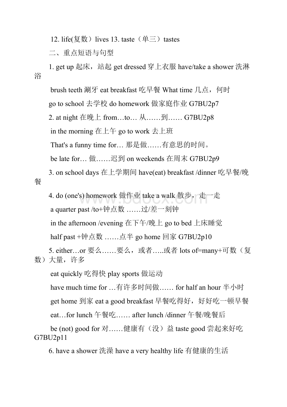 人教版七年级英语下册重点短语和句子及范文1.docx_第3页