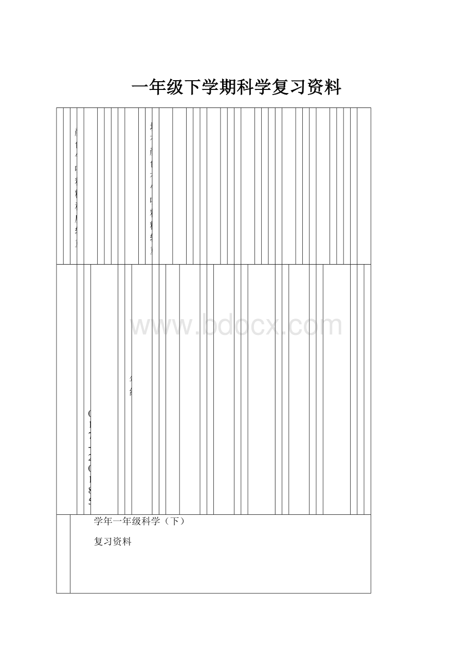 一年级下学期科学复习资料.docx_第1页