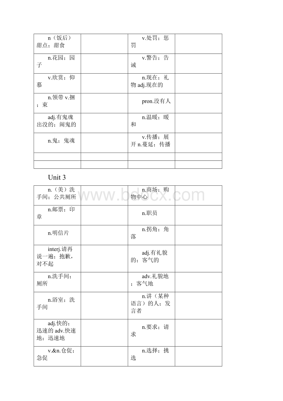 新目标英语九年级全一册单词默写表剖析.docx_第3页