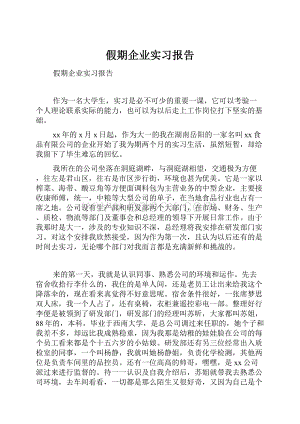 假期企业实习报告.docx