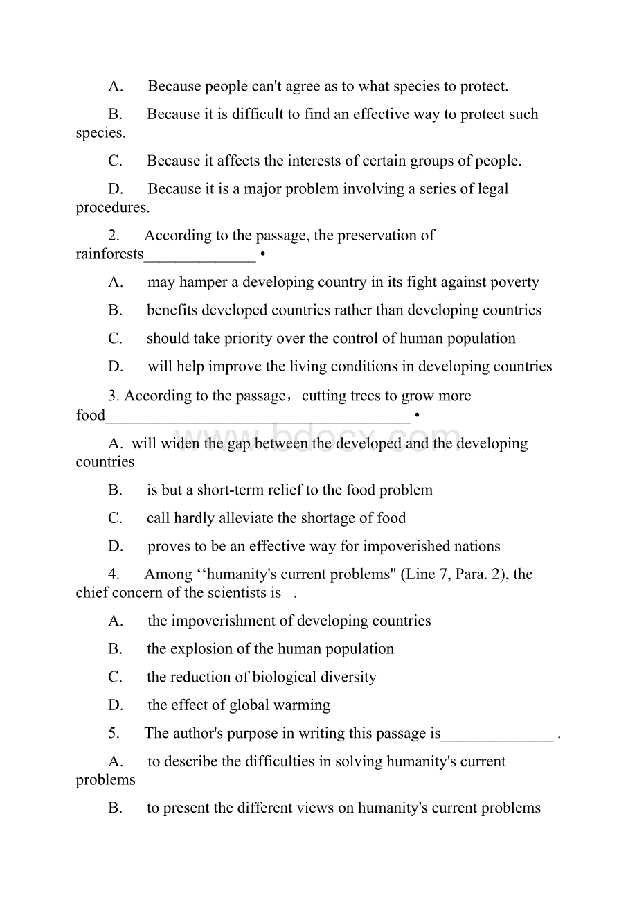 英语四六级仔细阅读训练五农业动物世界与生态环保五篇阅读及解析.docx_第2页