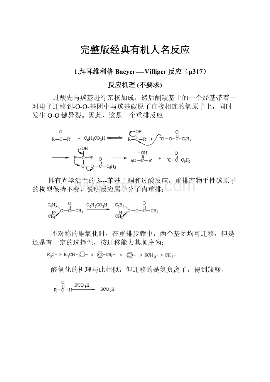 完整版经典有机人名反应.docx_第1页