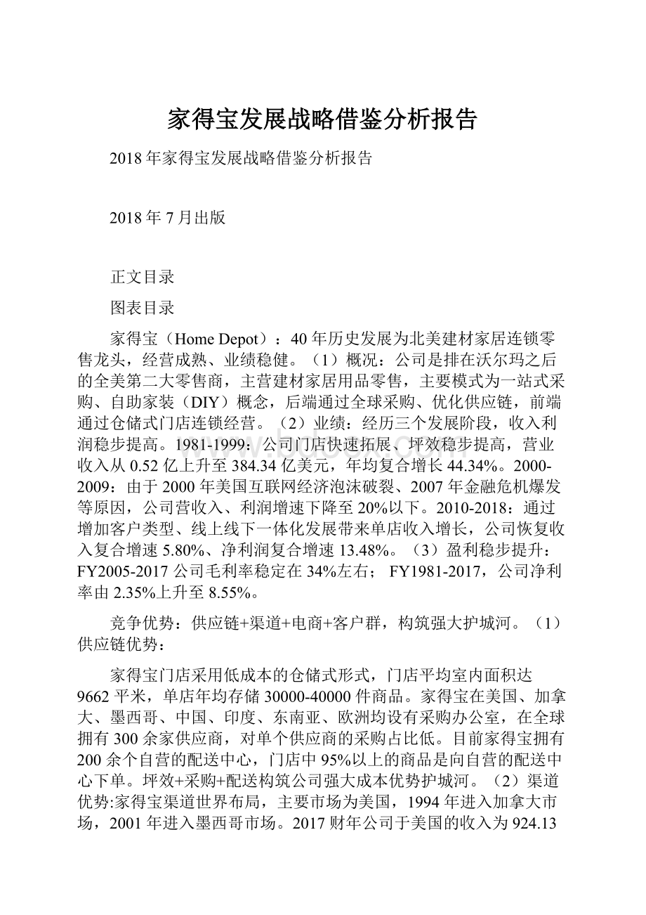 家得宝发展战略借鉴分析报告.docx_第1页