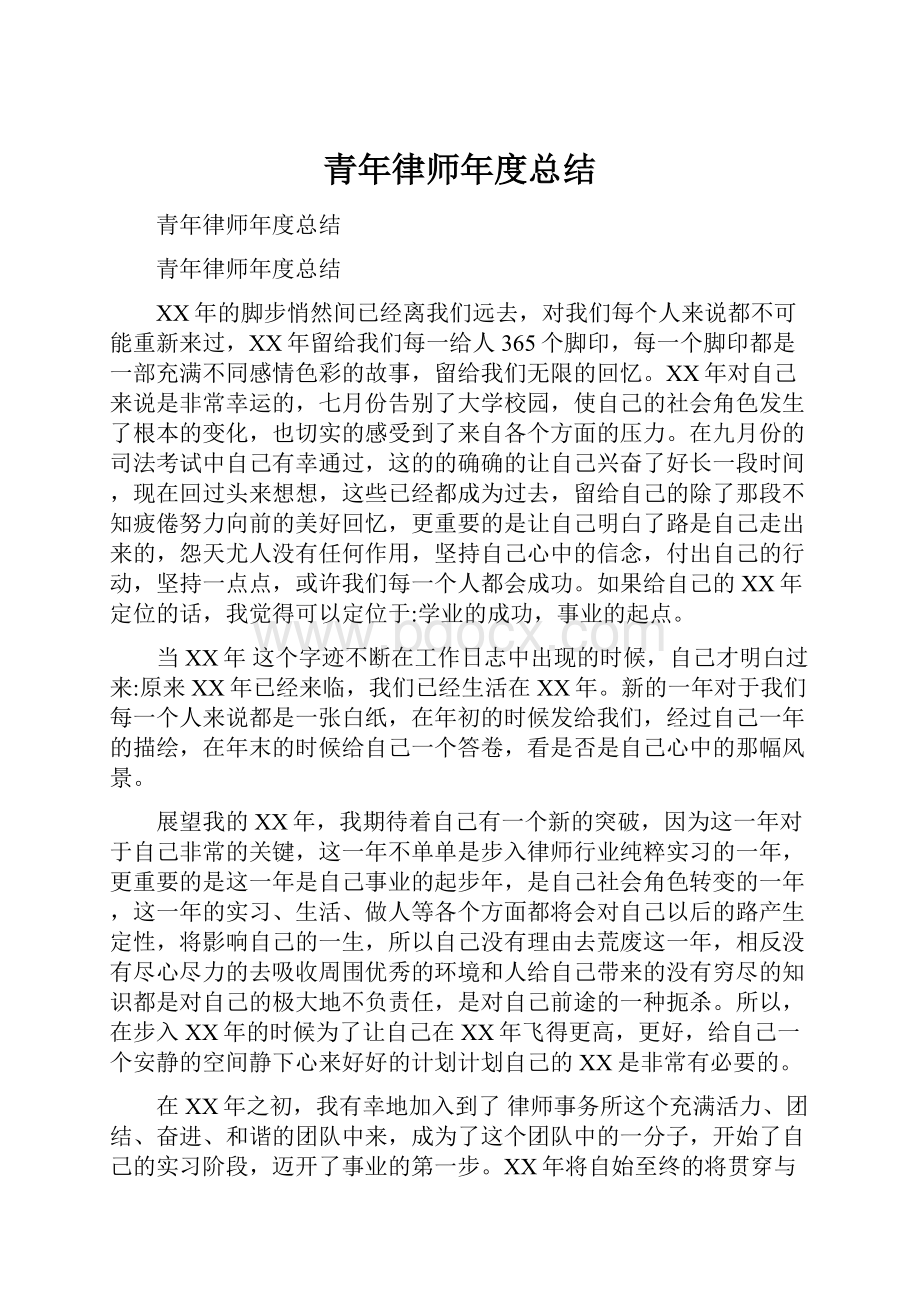 青年律师年度总结.docx