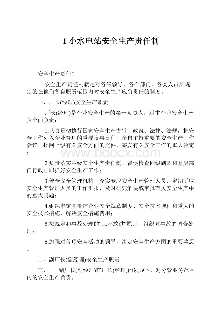 1小水电站安全生产责任制.docx_第1页