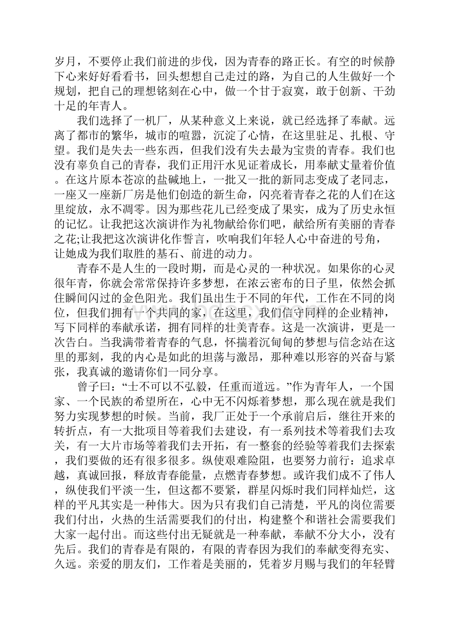 最新无奋斗不青春演讲稿5篇.docx_第2页