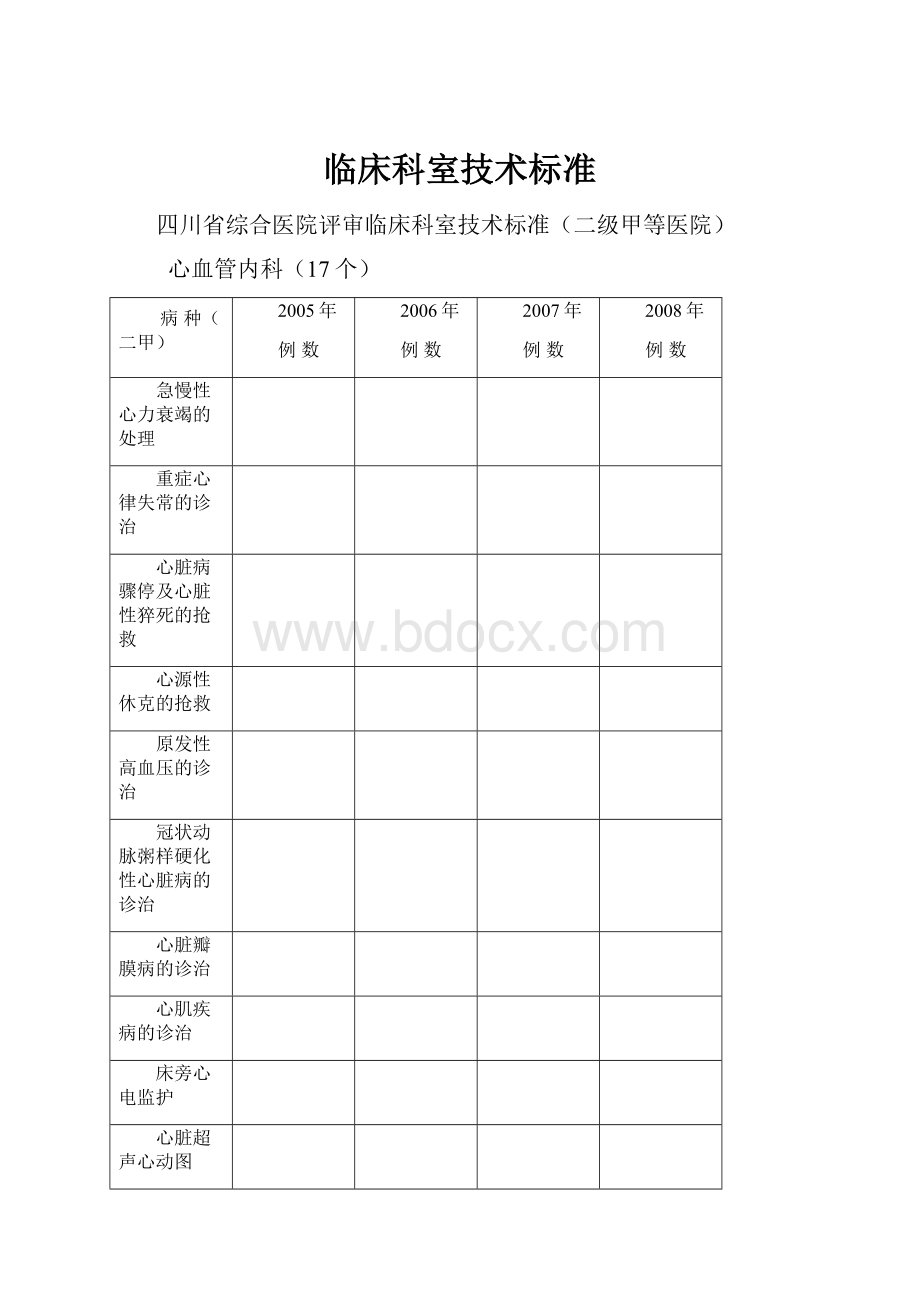 临床科室技术标准.docx