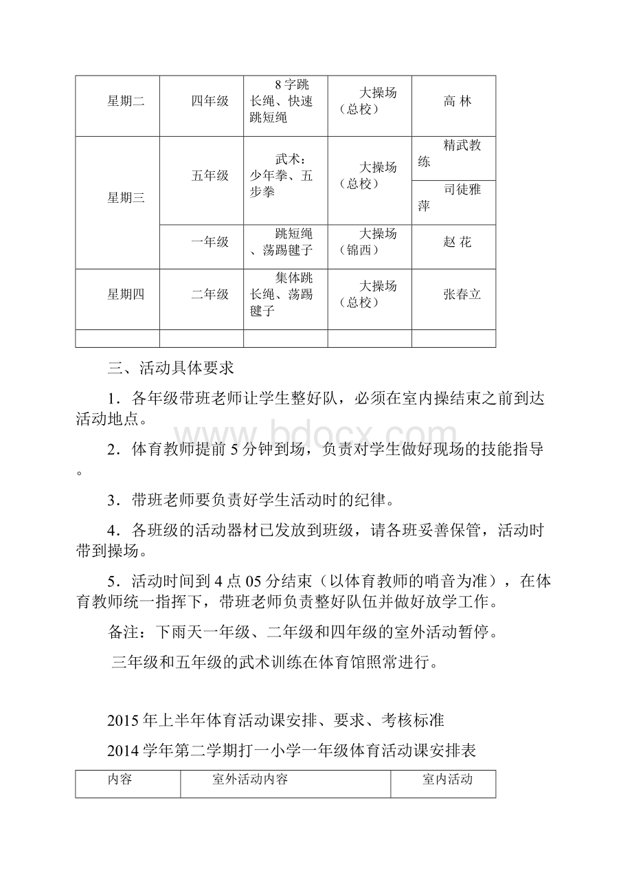 打一小学学生阳光体育活动及体育活动课安排.docx_第3页