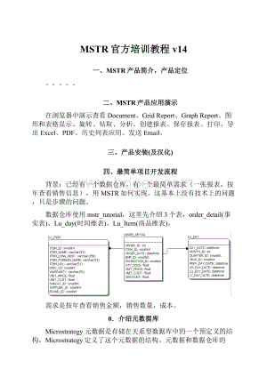 MSTR官方培训教程v14.docx