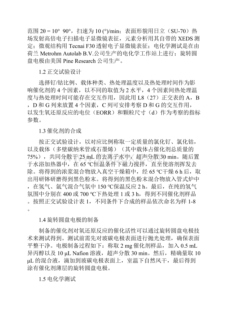 钌钴合金催化剂氧还原活性的初步研究厦门大学学报自然科学版.docx_第3页