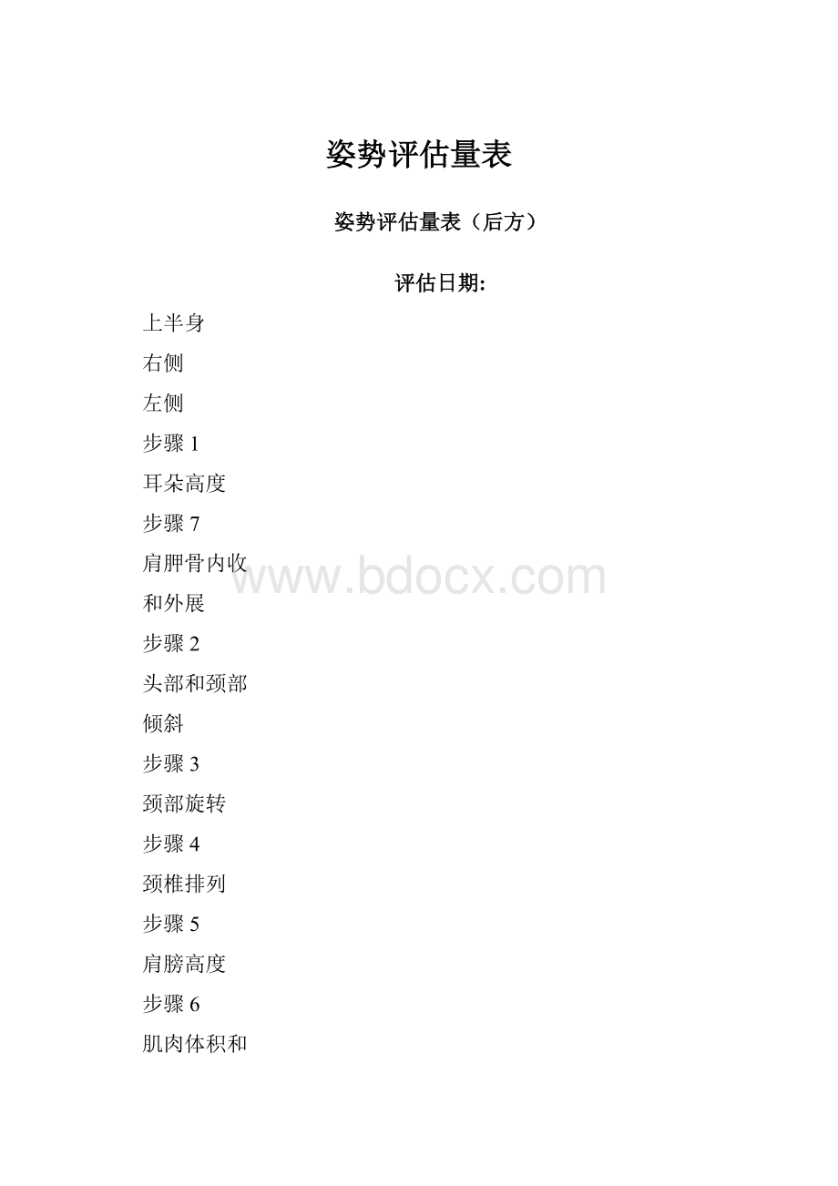 姿势评估量表.docx