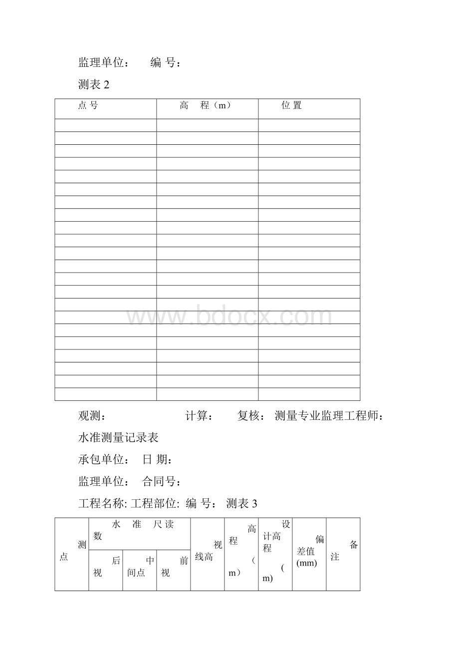 水准测量记录表 全套.docx_第2页