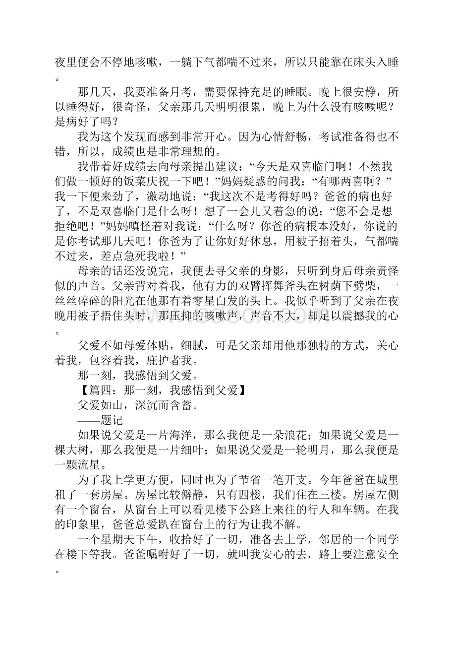 那一刻我感悟到父爱作文八篇.docx_第3页