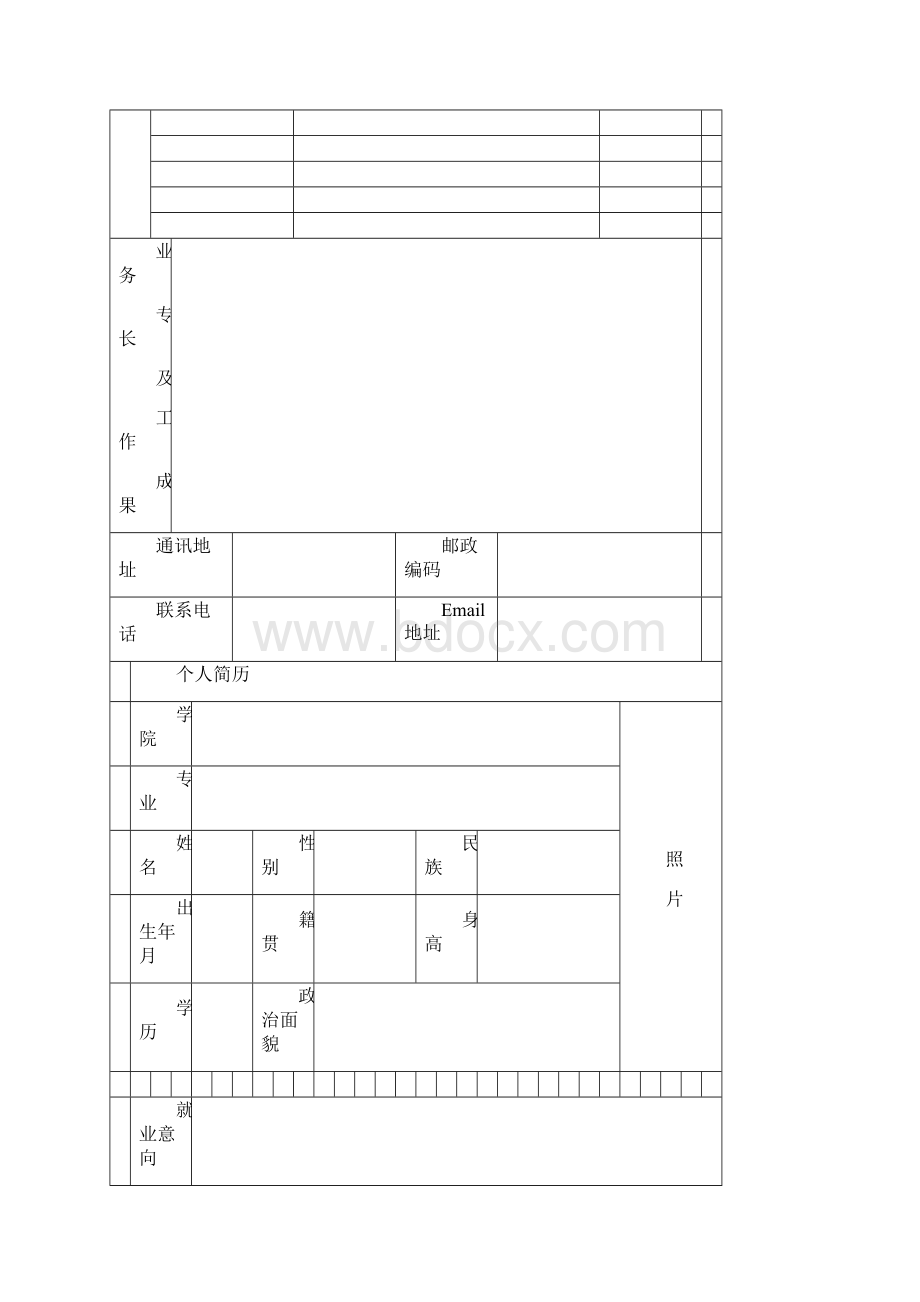 面试个人简历表之欧阳体创编.docx_第2页