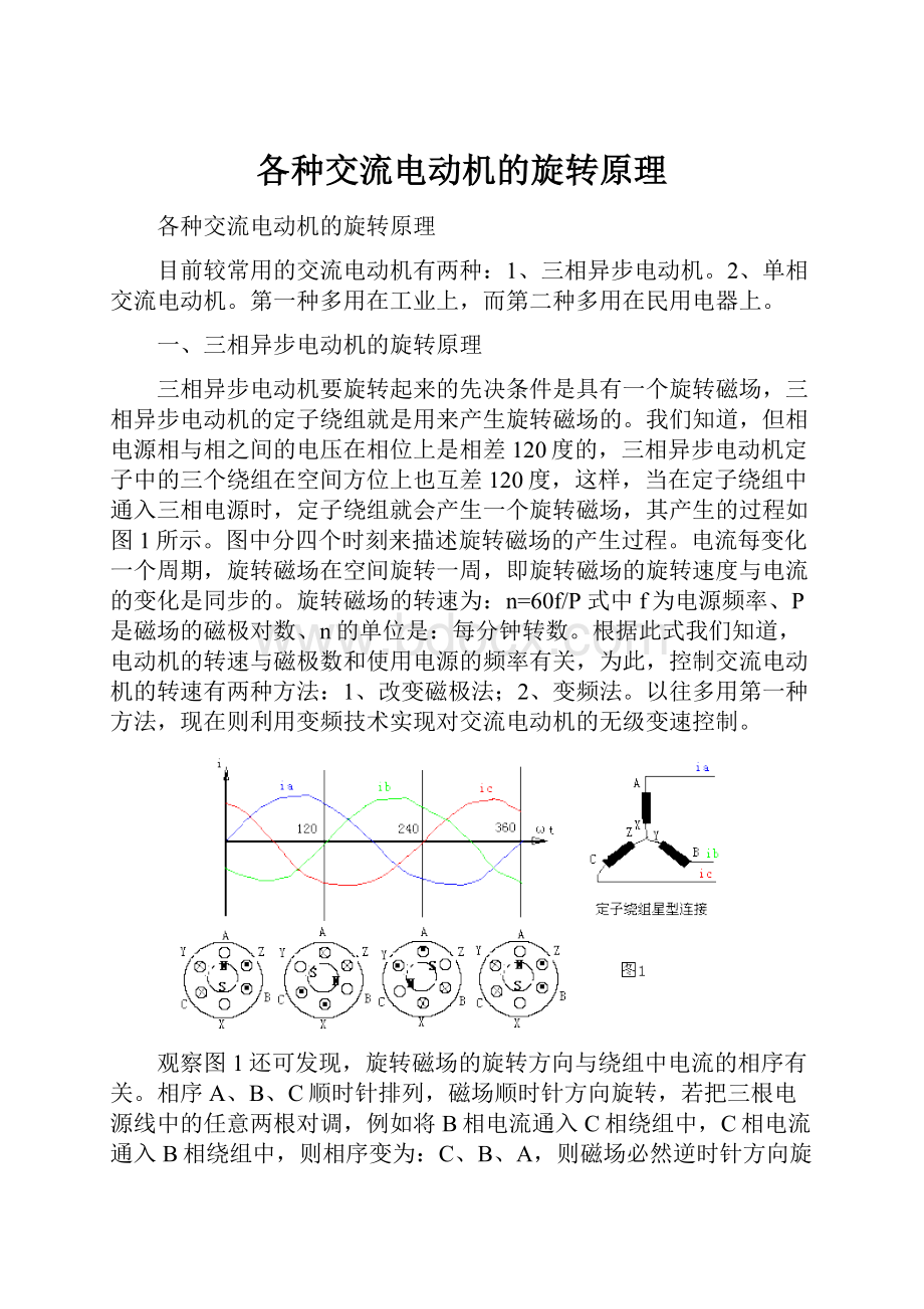 各种交流电动机的旋转原理.docx_第1页