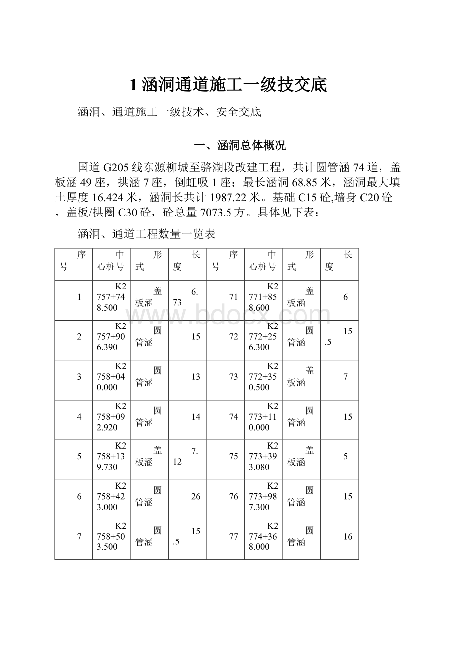 1涵洞通道施工一级技交底.docx