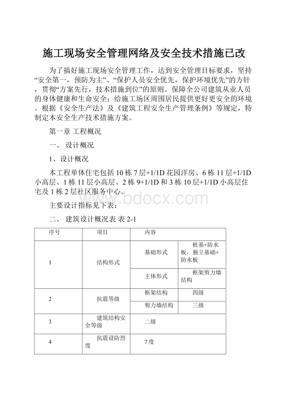 施工现场安全管理网络及安全技术措施已改.docx