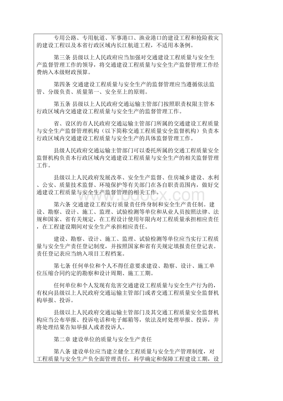 江西省交通建设工程质量与安全生产监督管理条例.docx_第2页