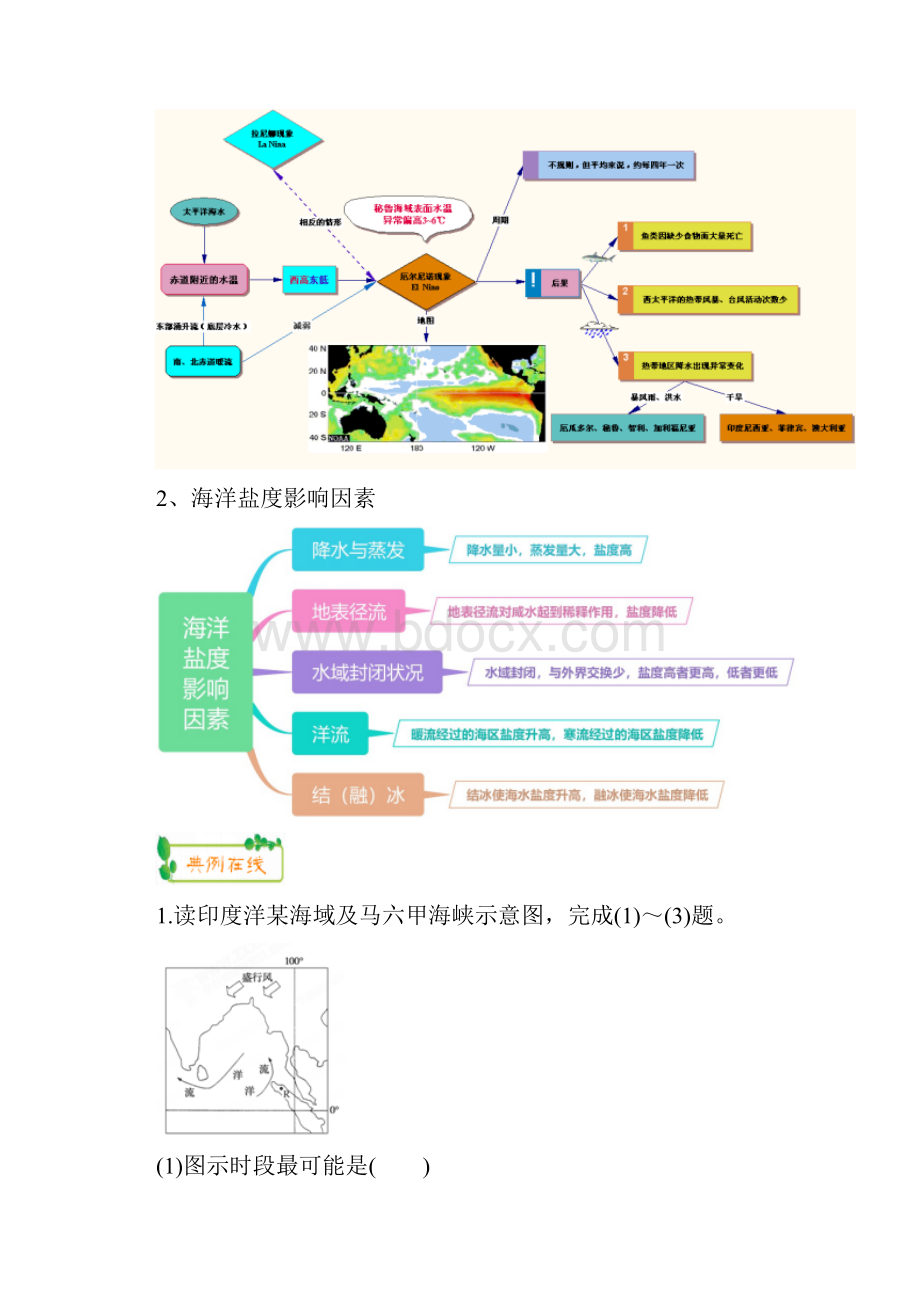 高三地理上册高效课堂资料届一轮思维导图微专题十大规模海水运动.docx_第2页