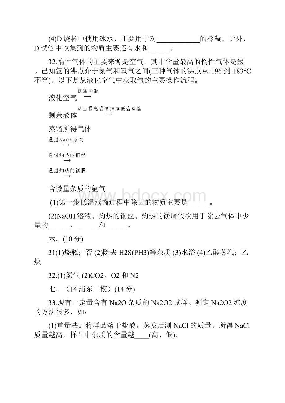 上海市17个区县高考二模化学试题分类汇编 化学实验教师版.docx_第2页