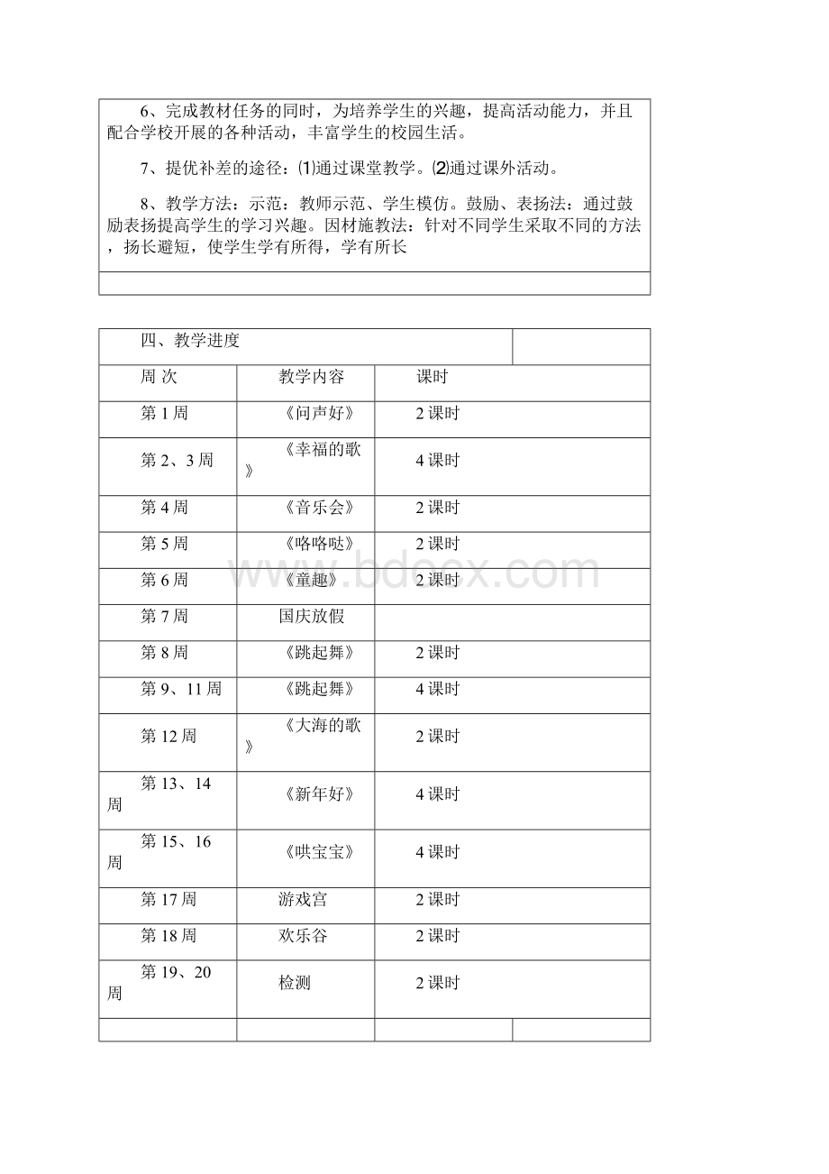 人音版小学二年级音乐上册教案 全册复习课程.docx_第3页