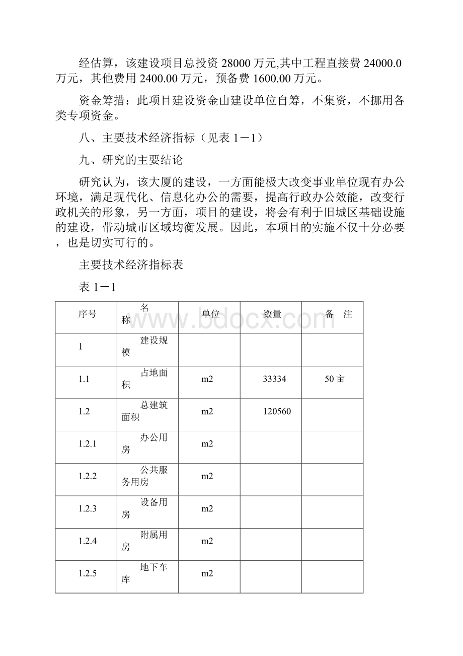 写字楼办公楼建设项目工程可行性研究报告.docx_第3页