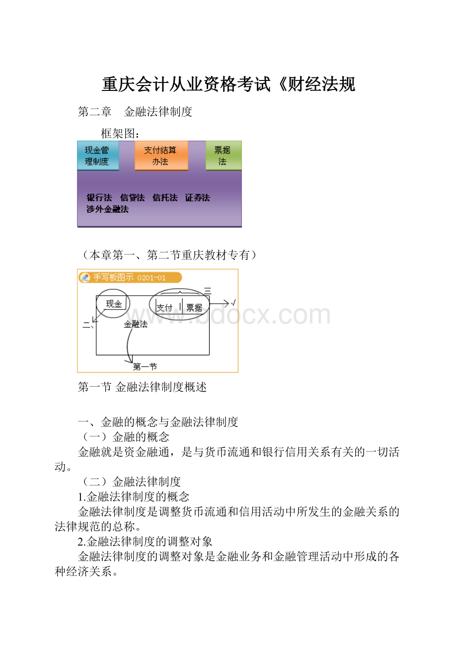 重庆会计从业资格考试《财经法规.docx