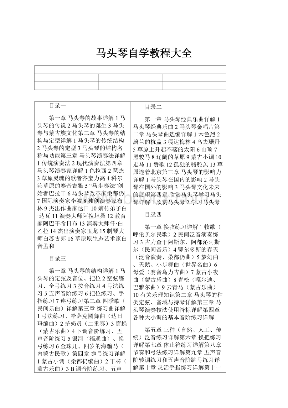 马头琴自学教程大全.docx