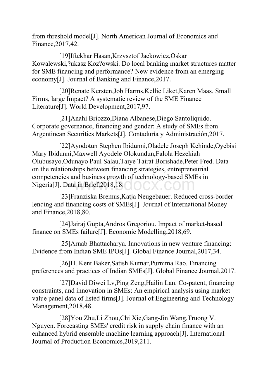 中小企业融资问题英文参考文献精选122个最新.docx_第3页