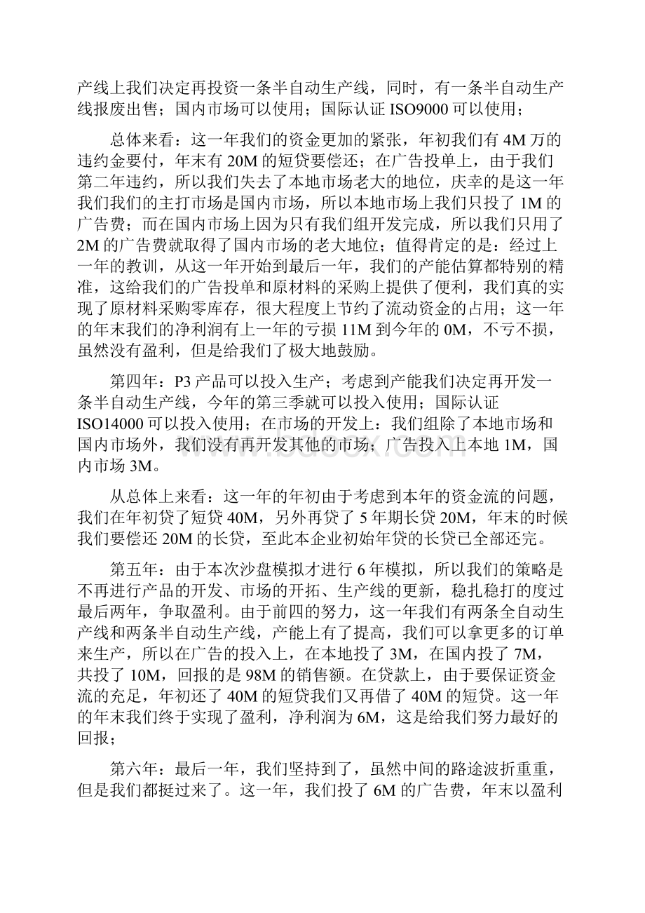 最新ERP沙盘模拟小组总结.docx_第3页