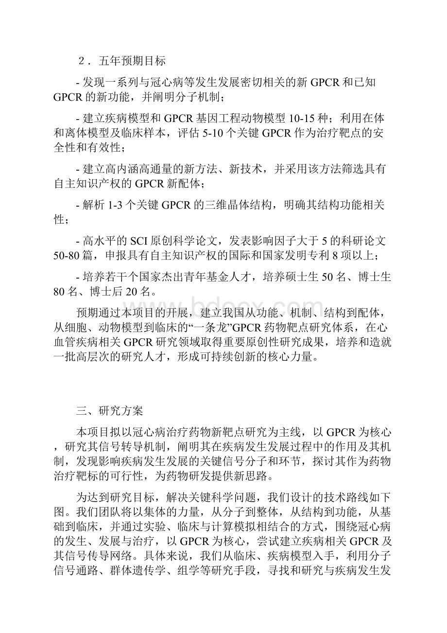 项目名称重大心血管疾病相关GPCR新药物靶点的基础研究首席.docx_第3页