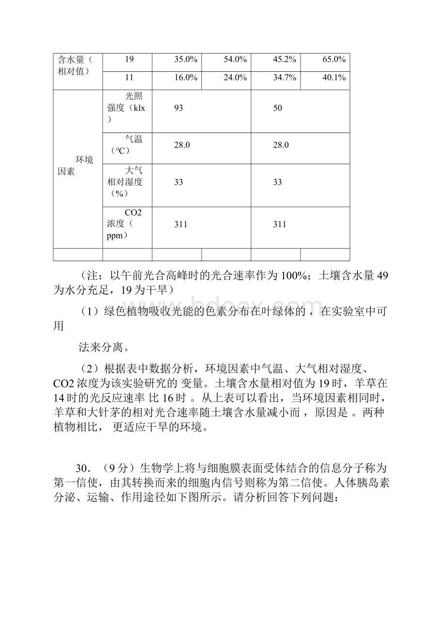 届吉林省长春市普通高中高三质量监测二生物试题及答案.docx_第3页