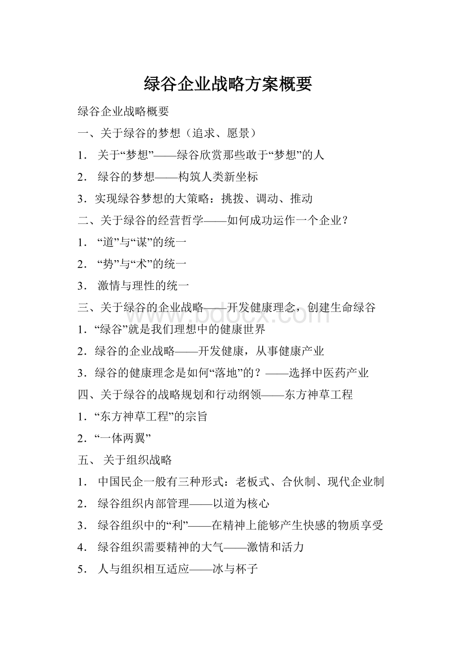 绿谷企业战略方案概要.docx_第1页