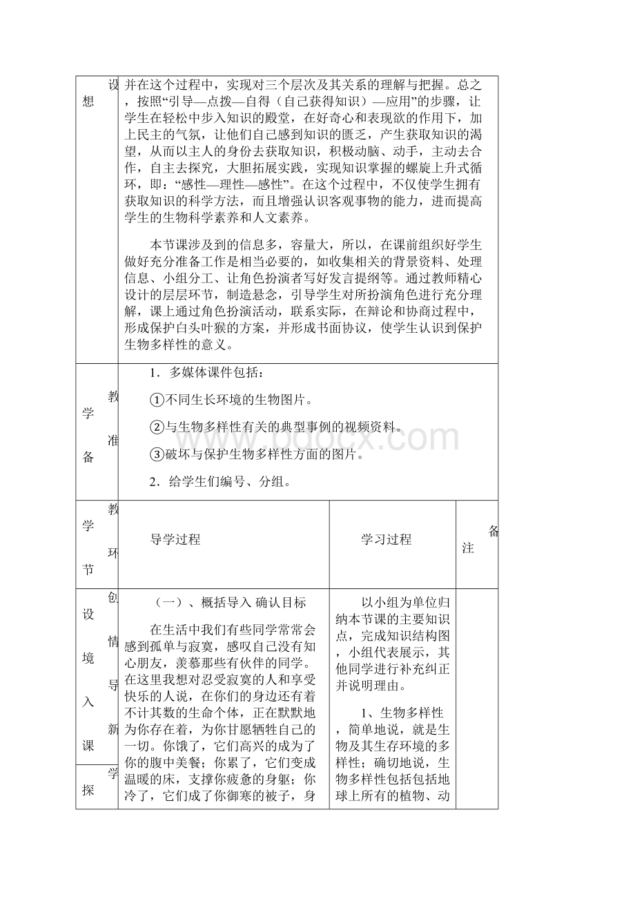 八年级生物上册 第六单元 生物的多样性及其保护复习教案 新版新人教版.docx_第2页