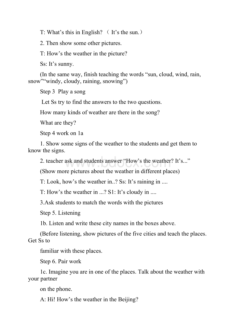 最新Unit7Itsraining全单元教案资料.docx_第2页