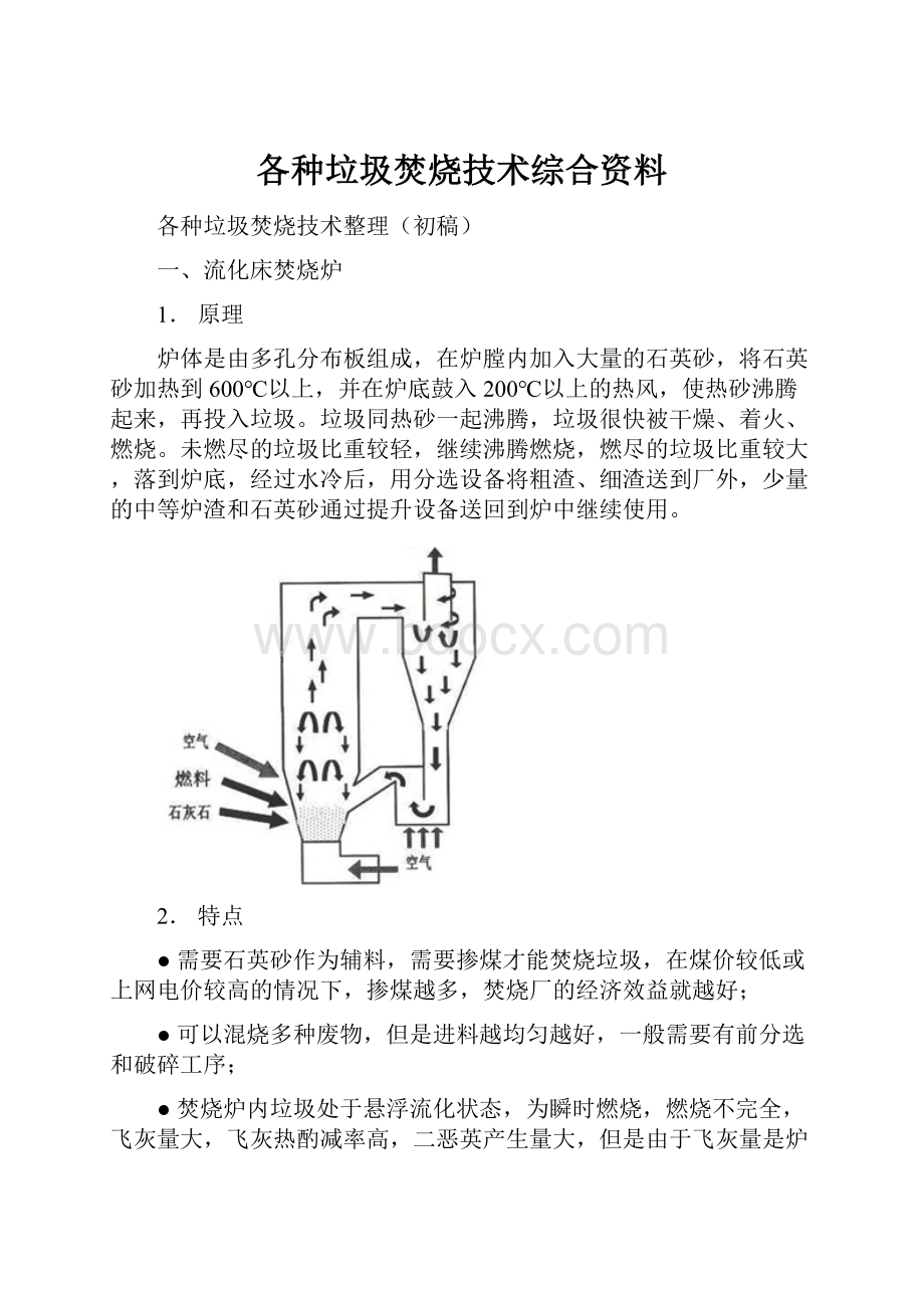 各种垃圾焚烧技术综合资料.docx