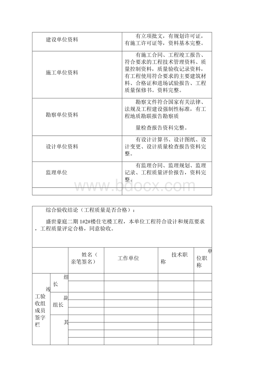 设工程质量竣工验收意见书桂质监档表.docx_第3页