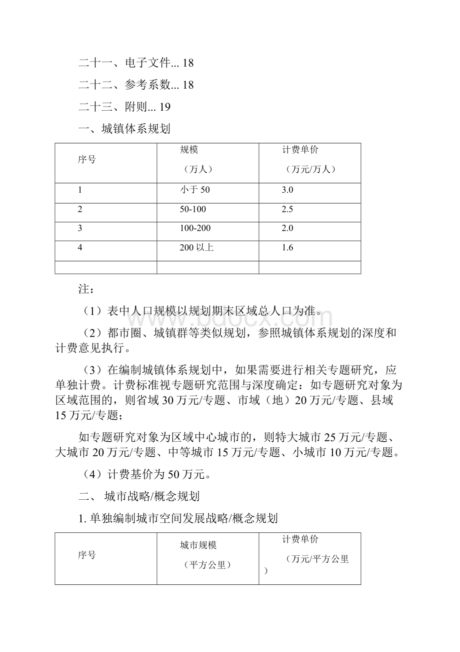 城市规划项目类型及各自收费标准.docx_第2页