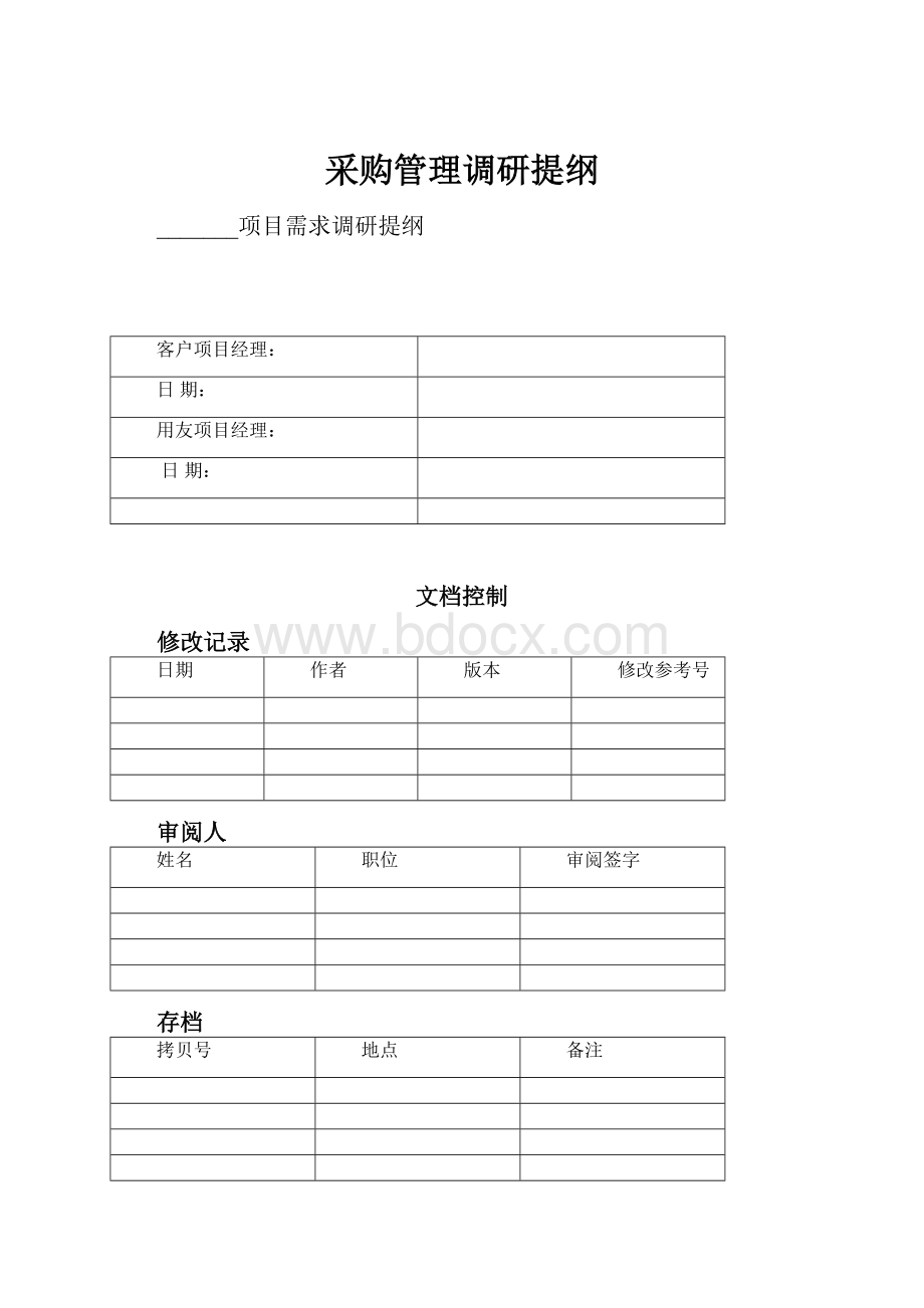 采购管理调研提纲.docx_第1页