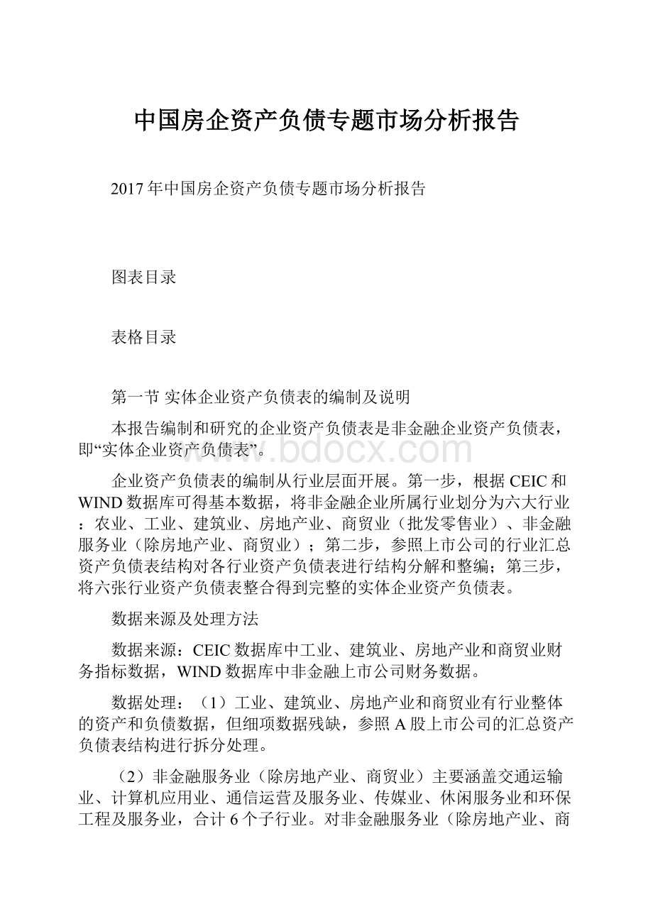 中国房企资产负债专题市场分析报告.docx_第1页